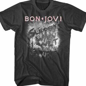 Bon Jovi Slippery When Wet Steam T Shirt Rock Album Cover Concert 81